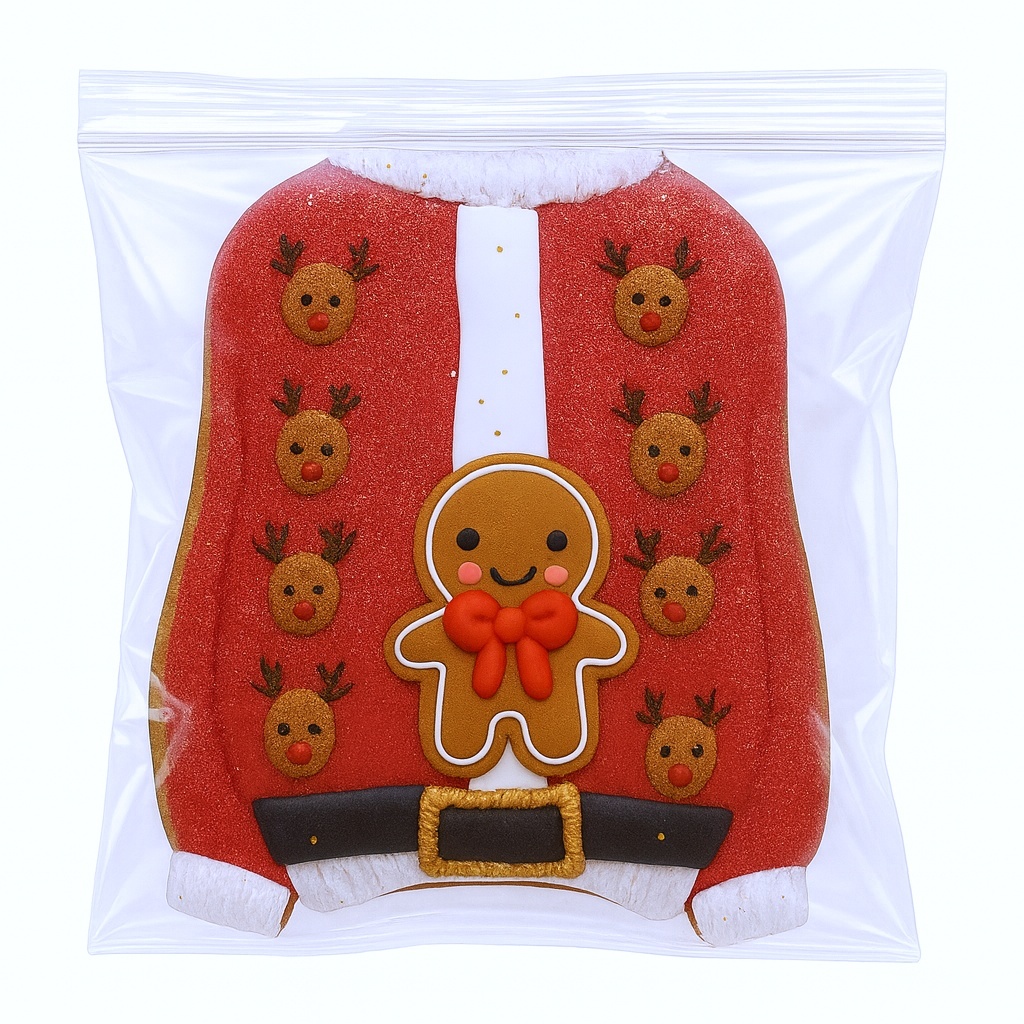 CIASTKO LUKROWANE SWETEREK MIKOŁAJA NO9 BOŻE NARODZENIE RĘCZNIE ROBIONE